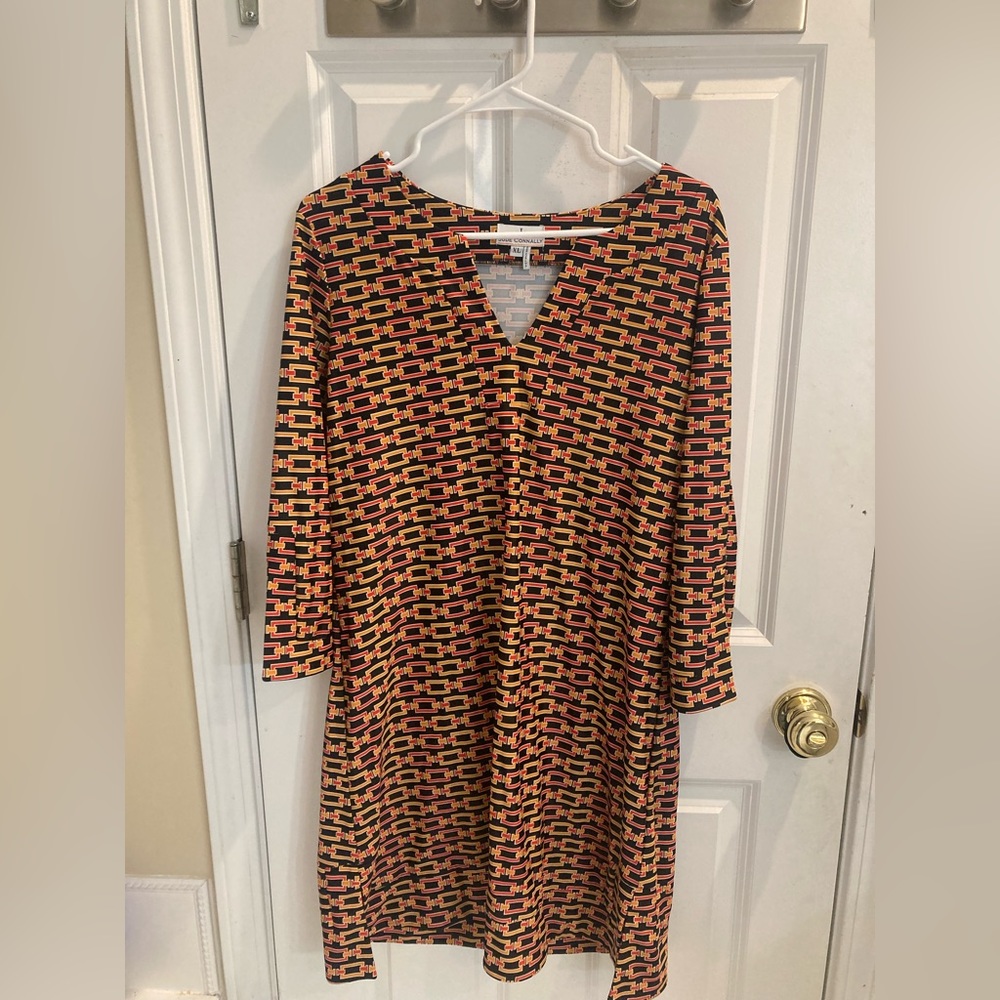 Jude Connally Geometric Print Dress Size Large